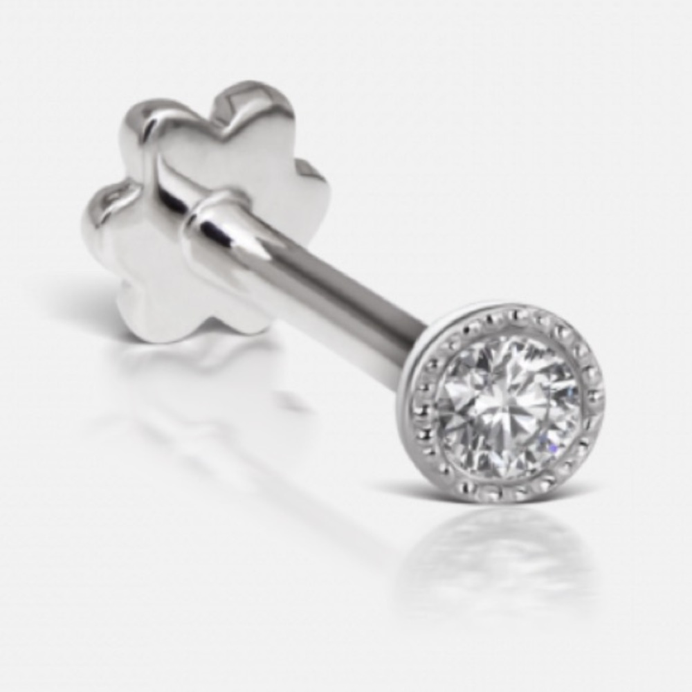 Maria Tash Diamond Scallop Edge Threader Earring
